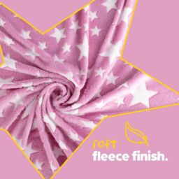 Wicked Gizmos Starry Night Glow in the Dark Blanket - Pink in Dusty Pink - thumbnail 6