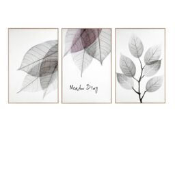 nielsen Set of 3 Framed Botanical Wall Art Prints by Deborah Pearce in Natural - thumbnail 1