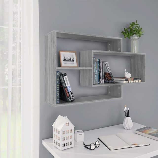 Berkfield Home Wall Shelf Grey Sonoma 104x20x58.5 cm Engineered Wood - image 1