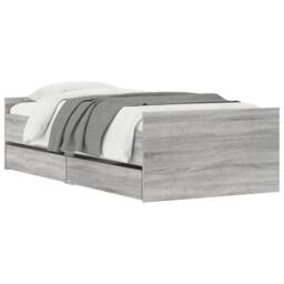 Berkfield Home Bed Frame with Drawers without Mattress Grey Sonoma 90x200 cm - thumbnail 3