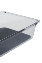 Orsina Sturdy Medium Set Of Two Kitchen Organisers With Rubber Insert, Integrated Handle Storage Boxes For Fridge in Clear - thumbnail 3