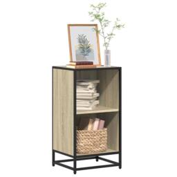 Berkfield Home Modern Book Cabinet Sonoma Oak 40x35x76 cm Engineered Wood in Light Tan - Size: 40 x 35 x 76 cm - thumbnail 2