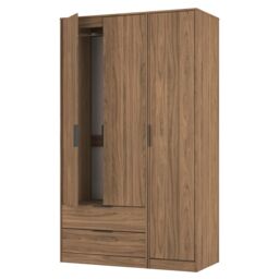 Ready Assembled 2 U Fuji Triple Wardrobe with 2 Drawers (Ready Assembled) in Walnut - thumbnail 5