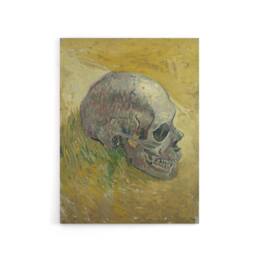 "Artery8 Human Skull Study in Yellow Van Gogh Vintage Canvas Wall Art - Size: W18"" x H24""" - thumbnail 1