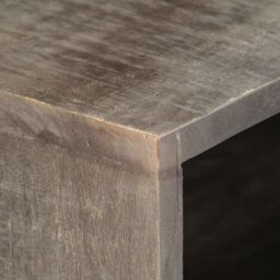 Berkfield Home TV Cabinet Grey 130x30x46 cm Solid Rough Mango Wood - Size: 130 x 30 x 46 cm - thumbnail 5