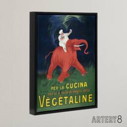 "Artery8 Vegetaline Vintage Italian Advert Framed Canvas Wall Art Print Cappiello - Size: W12"" x H16""" - thumbnail 2