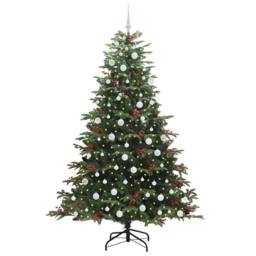Berkfield Home Artificial Christmas Tree with 300 LEDs with Stand Green 210 cm - thumbnail 3