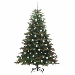 Berkfield Home Artificial Christmas Tree with 300 LEDs with Stand Green 210 cm - thumbnail 4