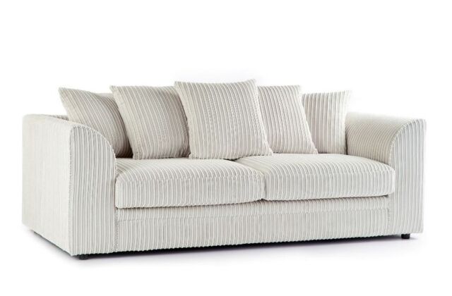 Snugg Furniture UK Limited Milo Jumbo Cord 3 Seater Sofa in Cream - image 1