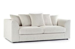 Snugg Furniture UK Limited Milo Jumbo Cord 3 Seater Sofa in Cream - thumbnail 1