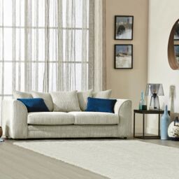 Snugg Furniture UK Limited Milo Jumbo Cord 3 Seater Sofa in Cream - thumbnail 2