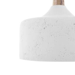 Wyld and Coco Pendant Lamp - White Cracked Gypsum with Oak Accents - thumbnail 5