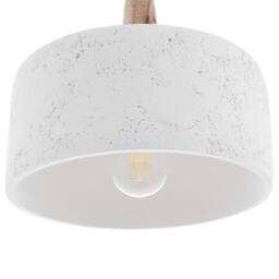 Wyld and Coco Pendant Lamp - White Cracked Gypsum with Oak Accents - thumbnail 3