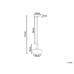 Wyld and Coco Pendant Lamp - White Cracked Gypsum with Oak Accents - thumbnail 4