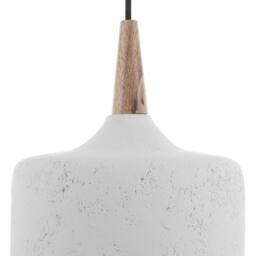 Wyld and Coco Pendant Lamp - White Cracked Gypsum with Oak Accents - thumbnail 2