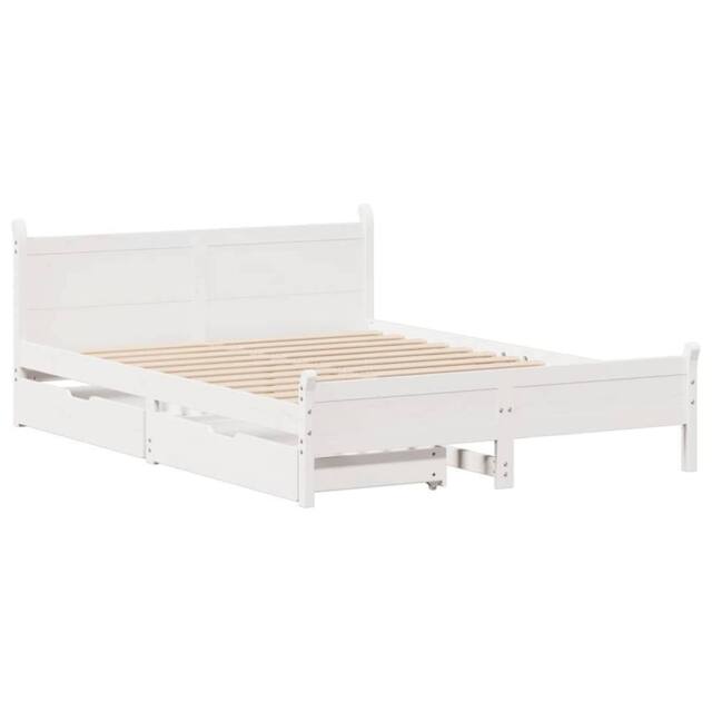 Berkfield Home Decorative Bed Frame without Mattress White 135x190 cm Double Sol - image 1