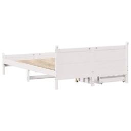 Berkfield Home Decorative Bed Frame without Mattress White 135x190 cm Double Sol - thumbnail 8