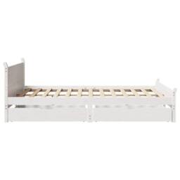 Berkfield Home Decorative Bed Frame without Mattress White 135x190 cm Double Sol - thumbnail 7
