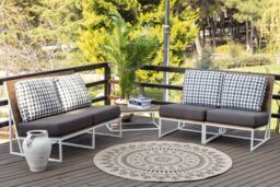 Livabliss Round Encore-Cottage Tan Black Beige Brown In- & Outdoor Rug - Size: 100 cm diameter