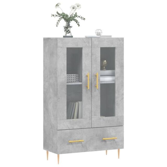 Berkfield Home Highboard Concrete Grey 69.5x31x115 cm Engineered Wood - image 1
