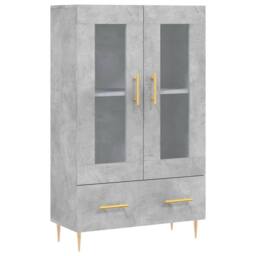 Berkfield Home Highboard Concrete Grey 69.5x31x115 cm Engineered Wood - thumbnail 3