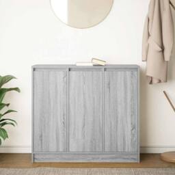 Berkfield Home Sideboard Grey Sonoma 85x34x76 cm Engineered Wood - Size: 85 x 34 x 76 cm - thumbnail 1