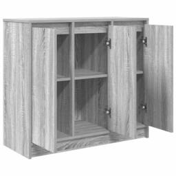 Berkfield Home Sideboard Grey Sonoma 85x34x76 cm Engineered Wood - Size: 85 x 34 x 76 cm - thumbnail 5