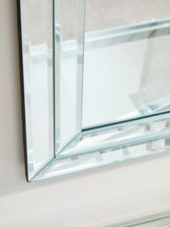 Orsina Milania Bevelled Clear Edge Wall Mirror in Silver - thumbnail 3