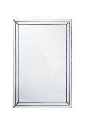 Orsina Milania Bevelled Clear Edge Wall Mirror in Silver - thumbnail 1