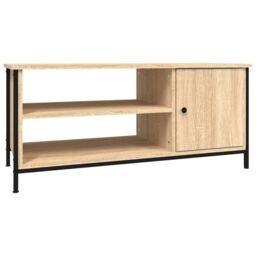 Berkfield Home TV Cabinet Sonoma Oak 100x40x45 cm Engineered Wood in Brown - Size: 100 x 40 x 45 cm - thumbnail 2