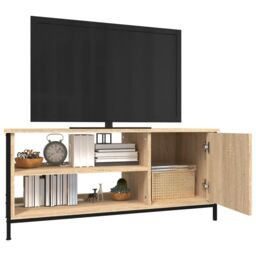 Berkfield Home TV Cabinet Sonoma Oak 100x40x45 cm Engineered Wood in Brown - Size: 100 x 40 x 45 cm - thumbnail 4