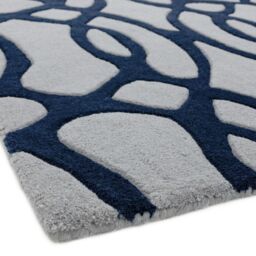 The Rug Shop UK Blue Handmade Luxurious Easy to clean Abstract Area Rug - Size: 160 cm x 230 cm - thumbnail 4