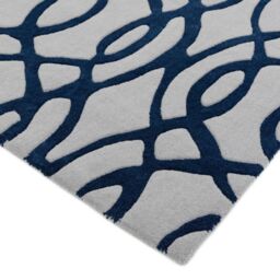 The Rug Shop UK Blue Handmade Luxurious Easy to clean Abstract Area Rug - Size: 160 cm x 230 cm - thumbnail 2