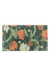 Artsy Mats Red Flower William Morris Pattern Indoor Outdoor Doormat - Size: 40 cm x 70 cm - thumbnail 3