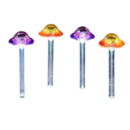 Marco Paul 4pc Solar Mushroom Garden Stake Light Set - thumbnail 3