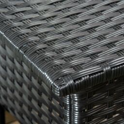 OUTSUNNY PE Rattan Outdoor Coffee Table, Easy Match Rattan Side Table in Black - thumbnail 7