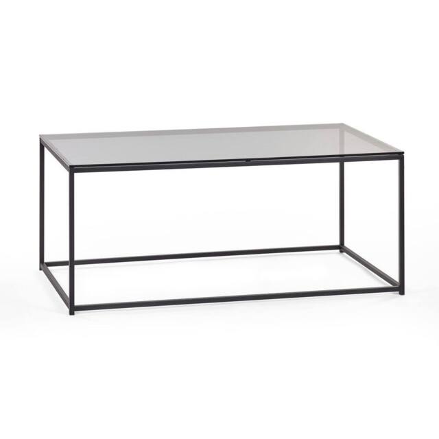 Cheshire Stirling Coffee Table in Smoked Glass & Black - image 1