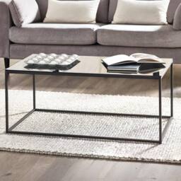 Cheshire Stirling Coffee Table in Smoked Glass & Black - thumbnail 2