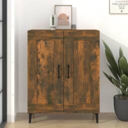 Berkfield Home Sideboard Smoked Oak 69.5x34x90 cm Engineered Wood in Brown - thumbnail 2