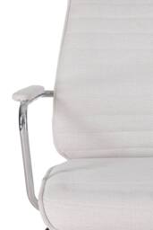 Living and Home Swivel & Height Adjustable Office Chair Vanity Chair with High Back in White - thumbnail 6