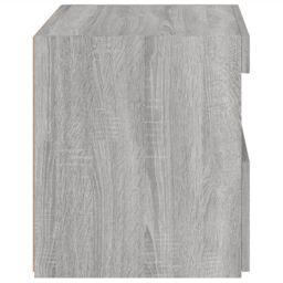 Berkfield Home Bedside Cabinet with LED Lights Grey Sonoma 50x40x45 cm - Size: 50 x 40 x 45 cm - thumbnail 9