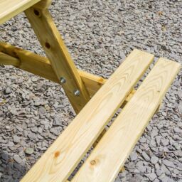 Rowlinsons 6 Feet Traditional Outdoor 8 Seater Picnic Table, L120 x W180 x H71 cm in Brown - thumbnail 6