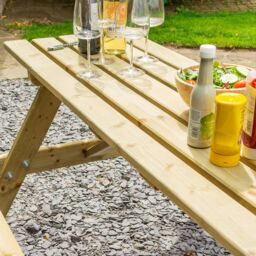 Rowlinsons 6 Feet Traditional Outdoor 8 Seater Picnic Table, L120 x W180 x H71 cm in Brown - thumbnail 8
