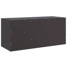 Berkfield Home TV Cabinet Black 99x39x44 cm Steel - Size: 99 x 39 x 44 cm - thumbnail 9