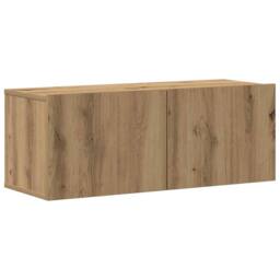 Berkfield Home Wall Mounted TV cabinets 8 pcs Artisan Oak Engineered Wood in Brown - thumbnail 6