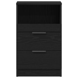 Berkfield Home Nightstand Black Oak 40x35x65 cm Made of Engineered Wood - Size: 40 x 35 x 65 cm - thumbnail 6