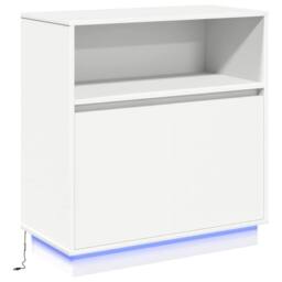 Berkfield Home Sideboard with LED White 71x34, 5x75 cm Engineered Wood - thumbnail 1