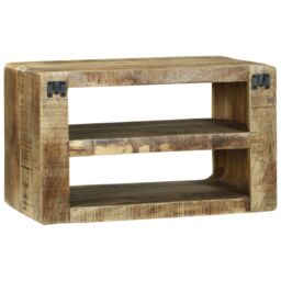 Berkfield Home TV Cabinet 60x32x36 cm Solid Wood Mango in Brown - Size: 60 x 32 x 36 cm - thumbnail 5