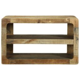 Berkfield Home TV Cabinet 60x32x36 cm Solid Wood Mango in Brown - Size: 60 x 32 x 36 cm - thumbnail 3