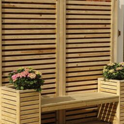 Rowlinsons Garden Creations Seat Set - Timber - L53 x W201 x H183 cm - Natural in Brown - thumbnail 2